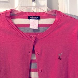 Junior sized XL cropped cardigan, Bubblegum brand